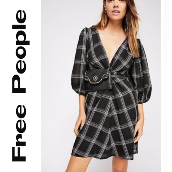 Free People Dresses & Skirts - Free People Miss Molly Plaid Mini Dress NWOT!
